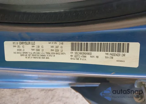 2008 Dodge Avenger Se from USA, damaged, VIN 1B3LC46K28N249033